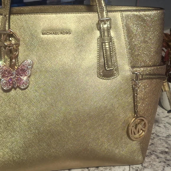 Michael Kors Gold Tote Bag - Picture 2 of 5